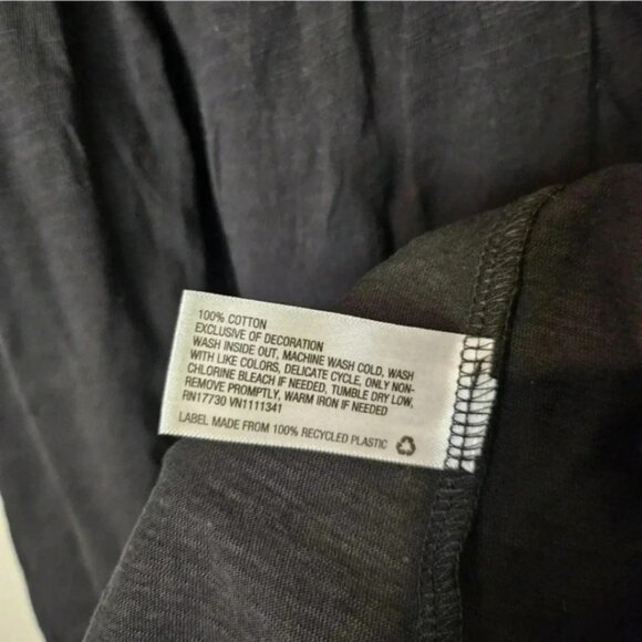 Knox Rose Black Embroidered Boho Flutter Sleeve Peasant Top XS Tassel Tie Back - Picture 8 of 8